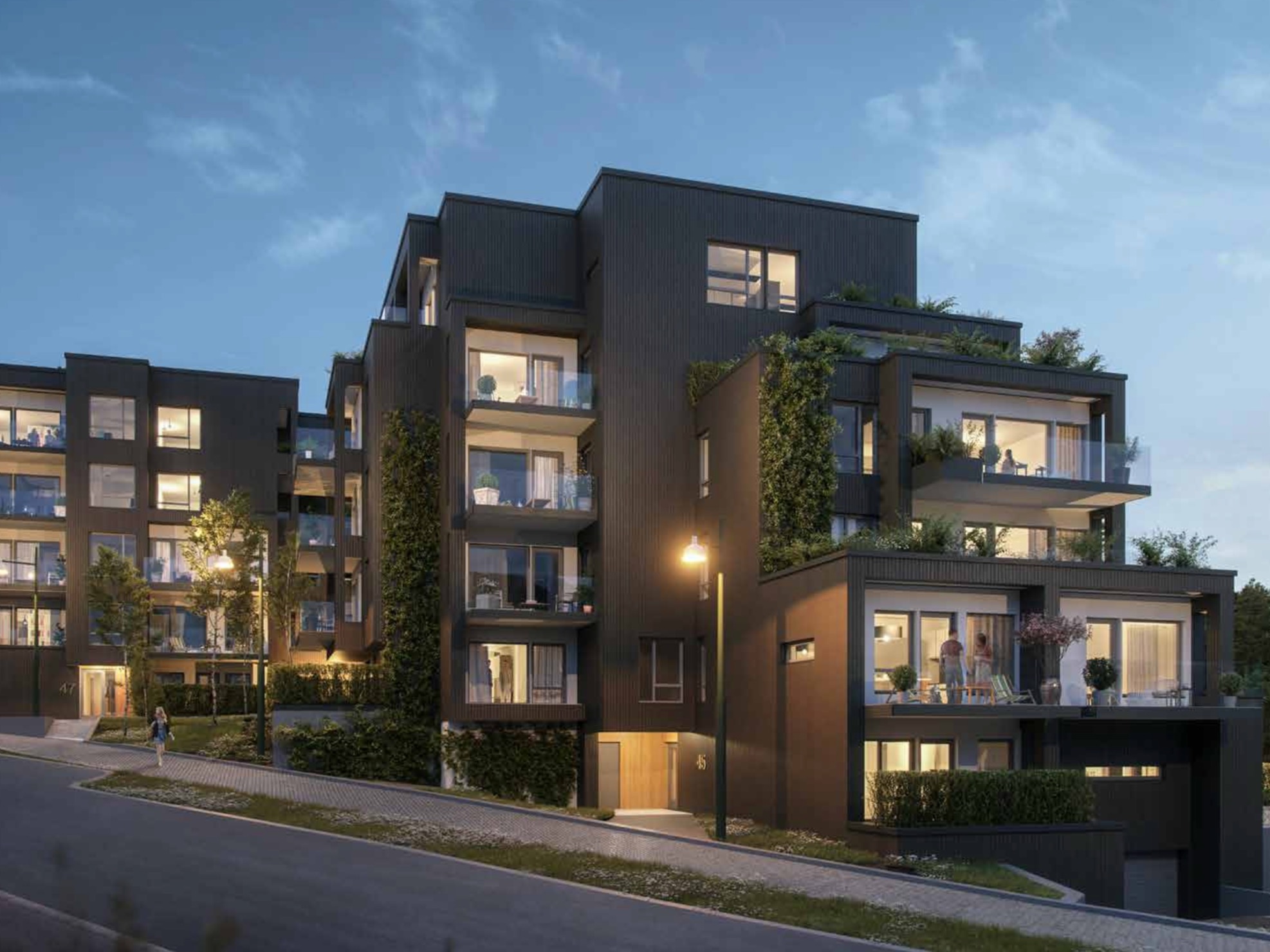 Forside av leilighetsbygget